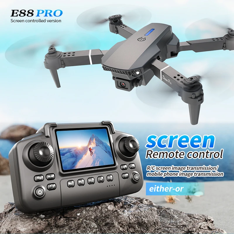 Drone Camera 4K - Профессиональный дрон E88 PRO с экраном,