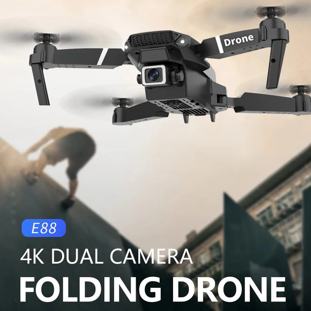 Профессиональный дрон E88 4K,  – обзор и цена Drone Camera Wide Angle
